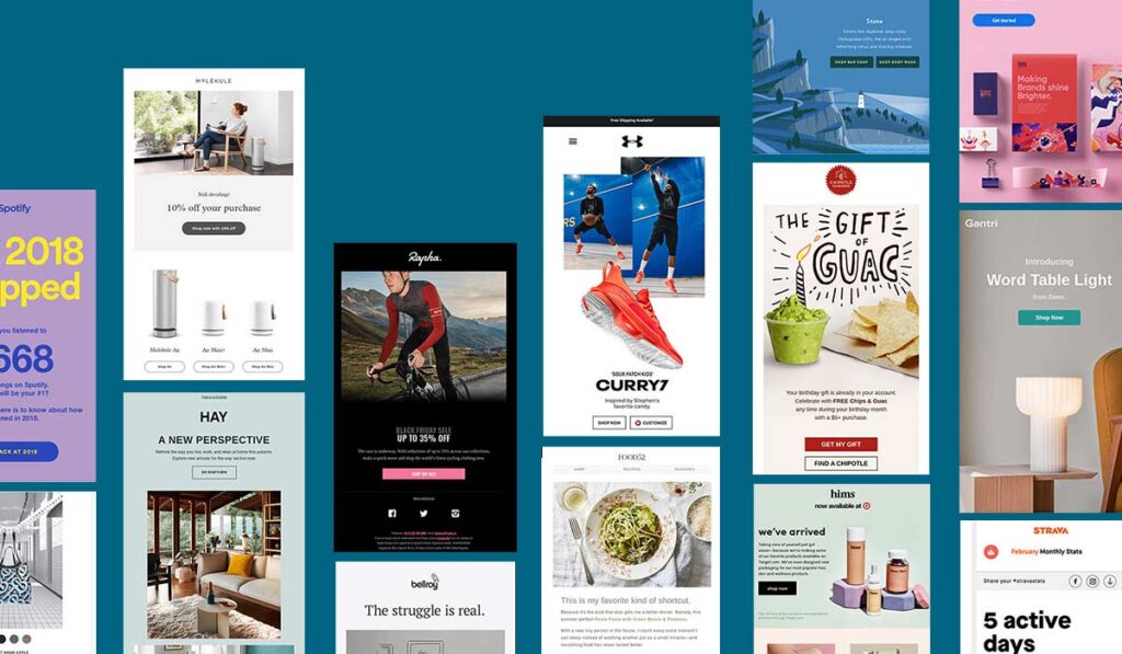 email marketing examples feature